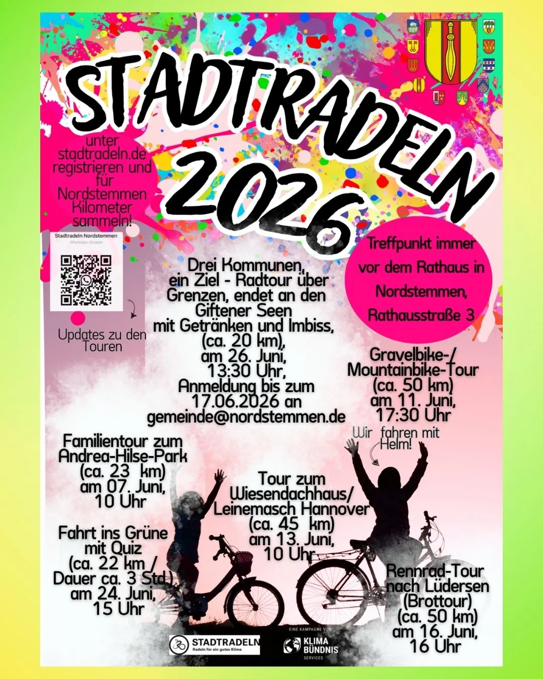 Stadtradeln 2026 – Tourenprogramm mit allen Terminen bis 27. Juni